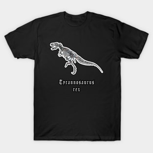 🦖 Fossil Skeleton of a Tyrannosaurus rex Dinosaur T-Shirt